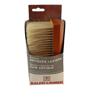 Ralph Lauren Paint Stippler Antiqued Leather Brush